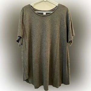 Old Navy Glittery Charcoal Gray Short Sleeve Luxe Top | Size XXL